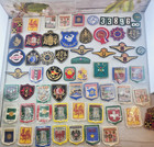 Vintage Travel Souvenir Patch Lot 61pc Gold Bullion Embroidered Europe Congo