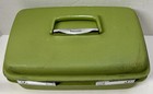 Vintage Samsonite Saturn Green Hard Shell Train Travel Makeup Case Tray  no Key