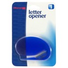 Blue Letter Opener Compact Safe Easy Use Envelope Cutter With Metal Blade