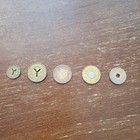 5 Different New York City Transit Authority Subway Train Bus Tokens Nyc Mta