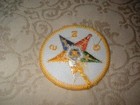 Vintage Order Of The Eastern Star Mason Masonic Embroidered Emblem Patch   Nos