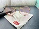 Pink Lens Ray-ban Glasses  Non-prescription  Non-tinted   With Cloth And Case     