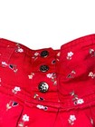 Vintage Mckids Mcdonalds Girls Size 4t Red Floral Pleated Skirt Western