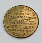 1964-65 Legion Of The Moose Lodge Token Coin Jack G Bess Grand North
