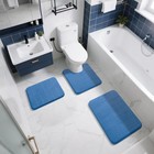 24x20 Inch U-shape Memory Foam Toilet Bath Mat Water Absorbent Contour Rug