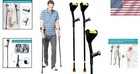 Lightweight Adjustable Forearm Crutches For Adults - Space-saving Folding Design