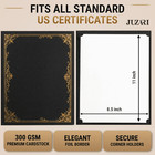30 Pack Single Sided Certificate Holders 8 5x11 Black Award Certificate Folders