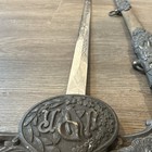 Knights Of Pythias Ceremonial Sword With Scabbard  Ornate Handle   Insignia