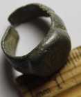 Rare Genuine Ancient Roman Bronze Ring Artifact Star Of David Life Flower Marked