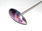 Amazing Antique Victorian 11  Long Hatpin  Purple Clam Shell End