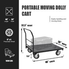 48 x 30  Portable Dolly Steel Platform Truck Industrial Push Cart1000lb Capacity