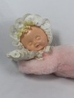 Vintage Eden Baby Doll Pillow Wind Up Musical Motion  Plush Rubber Face Pink