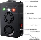 Ultrasonic Rodent Repellent Battery Operated Mouse For Car Black 