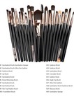 20 Piece Eye Makeup Brush Set Professional Makeup Brushes Eye Shadow Black
