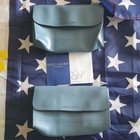 Est  e Lauder Folding Makeup Bag Pouch Lot Of 2  Blue Cosmetic Travel Organizer