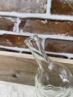 Clear Glass Slanted Neck Bottle Flat Back Decorative Bud Vase 