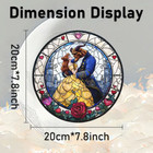 The Beauty And The Beast W belle The Beast Suncatcher 7 8 In Disney Rose Hearts