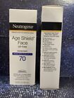 Lot Of 2 Neutrogena Age Shield Face Sunscreen Spf 70 3 0fl Oz Ea Exp  10 26  New