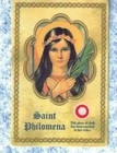 St  Saint Philomena With Prayer  - Relic Plastic Stock Holy Card