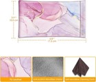  2 Pack  Eyeglasses Pouch With Cleaning Cloth Squeeze Top Leather Glasses Case