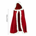 1 5 M Red Hooded Cape  Christmas Costume  Santa Claus Cloak