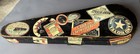 Antique Wooden Violin Case With Travel Stickers Circa 1910- 1930