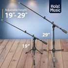 Hola  Music Mic Stand W adjustable Height For Home  Studio  Office Or Stage U   