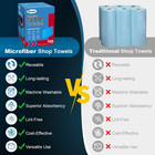 Shop Rags  4 Boxes - 400 Sheets Microfiber Cleaning Cloth