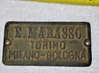 Vintage  Bronze Plaque E  Marasso Torino  Milano  Bologna Italy