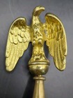 Old Brass Eagle Figural Finial Arts Hardware Architectural  Topper Decorative 