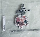 Nwt Coach Multi Bouquet Of Flowers Bag Charm Glitter Fob 28463