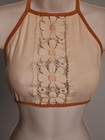 Early 1970 s Vintage Floral Halter Top Super Mod 