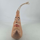 Vintage Terracotta Crescent Man In The Moon Face Birdhouse Feeder Garden Decor