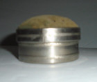 Antique Vintage Velvet Metal Pin Cushion With Mirror