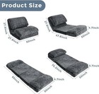 Maxyoyo Bean Bag Bed Floor Bed  Faux Fur Floor Sofa Floor Chairs 30x95 Black