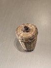 Vintage Thimble Holder Sweet Grass Woven Basket 1 5  Tall