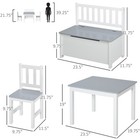 Kids Activity Table   Chair Set  Dining Art Craft Desk W  Toy Storage  Grey