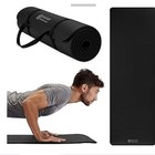 Gaiam Essentials 10mm Thick Yoga Mat Carry Strap Non-slip Exercise Fitness 72x24