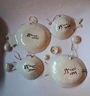 10 Pc Lot Vtg J Rice Art Pottery Fish Wall Plates Blue Sky Ceramic Bubbles 2000