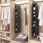 Max Houser 10-shelf Hanging Shoe Organizer - Closet Storage For Shoes  Black