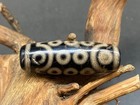 Tibetan Old Agate Dzi 21 Eyes Bead Amulet 40mm V09