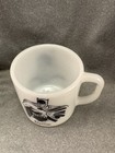 Vtg Batman  Milk Glass Westfield Double Sided Coffee Mug 1966 Dc Comics