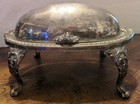 Vintage Sheridan Silver Plated Oval Roll Top Caviar   Butter Dish