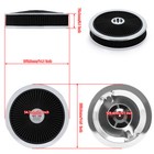 For Sbc Bbc High Flow 14 x3  Black Round Thru Washable Air Cleaner W  Chrome Lid