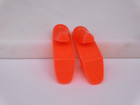 Rare Htf Vintage Barbie 1960s Japan Mod Chunky Pilgrim Shoes Neon Bright Orange