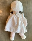 Vintage Eden Toys Doll Cloth Prairie Girl Rosebud Dress Bonnet Baby Plush Blonde