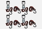 Husky Ratchet Tie-down Straps 4-pack 1 In  X 12 Ft  Quick Release Hook 1500 Lbs 