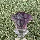 Rosenthal Versace Medusa Head Htf Frosted Red Wine Bottle Topper Stopper