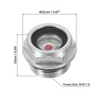 Air Compressor Oil Sight Glass  2 Pack M18 1 5 Aluminum Oil Liquid Level Gauge