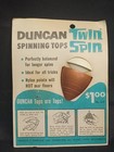 Vtg Duncan Twin Spin Top Rare 1960s Spinning Toy  No 310  Nos Sealed  Brown